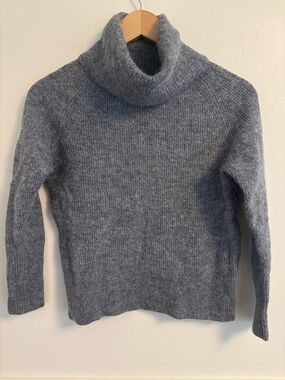 Quince Heather Gray Alpaca Turtleneck Sweater